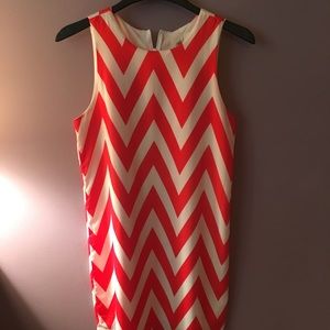 Sleeveless chevron stripe dress